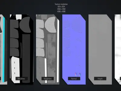 Scifi blade Low-poly 3D model