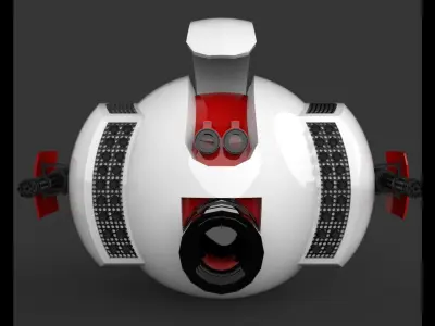 Sci Fic Armor Robot Low-poly 3D model