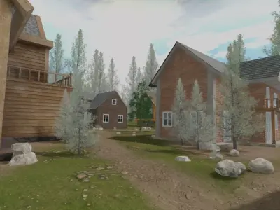 Forest Village 3D model buy