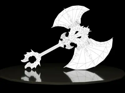 Golden Axe Low-poly 3D model
