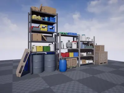 Environment Props PBR 3D Model Pack