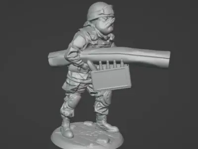 Soldier pig dog marauder holding stollen goods Free 3D print model