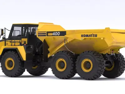 Komatsu HM400-5 Articulated Dump Truck Dirty 3D model