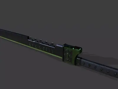 Game Ready necrotic sword Low-poly 3D model