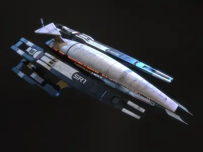 SR1 Normandy Mass Effect 3D model