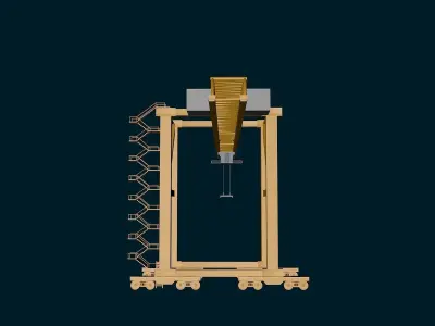 Containter Crane Low-poly 3D model