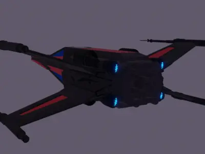 Nave X-wing 3D model