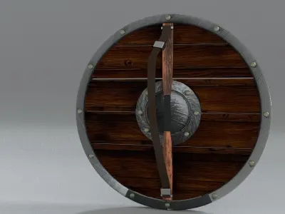 laos Viking Shield Low-poly 3D model