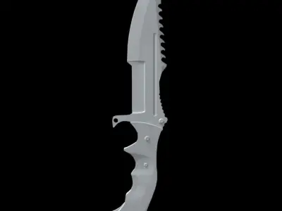 Hunstman Knife Low-poly 3D model
