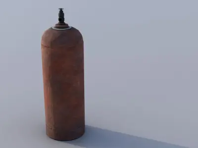 Old rusty gas cylinder Free low-poly 3D model