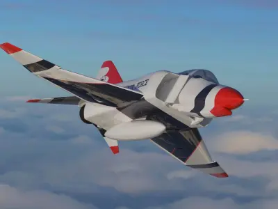 F-4 Phantom Thunderbirds Jet 3D model
