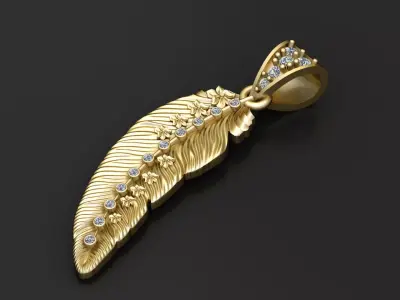 BIRD WING PART PENDANT 3D PRINTABLE MODEL 3D print model