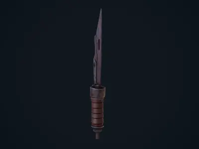 Post Apocalyptic Blade Low-poly 3D model