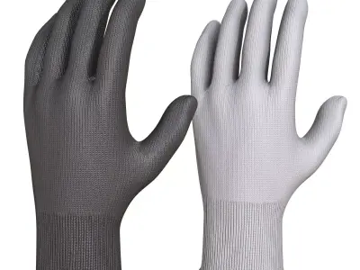 Gloves neoprene work Low-poly 3D model