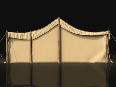 Medieval Market- Tent 01 Free 3D model