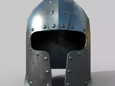 Warrior helmet Version 2 Low-poly 3D model