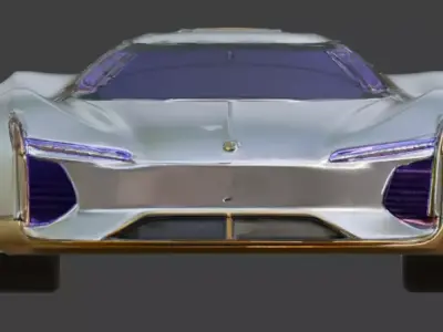 Futuristic Ultra-Luxury Sci-Fi Limousine 3D  Low-poly 3D model