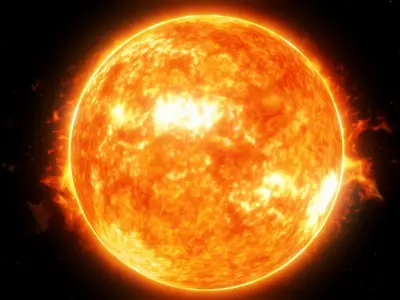Realistic Sun- 3D Model Low-poly 3D model