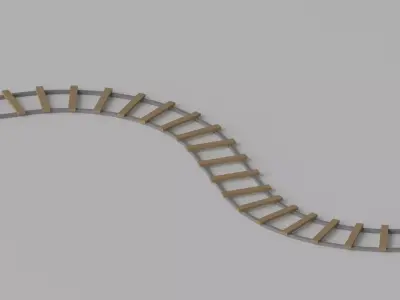 Railway Track 3D model