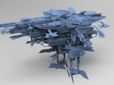 Star Wars inspired Base shantytown  3D model