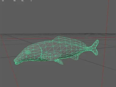 Elephantfish Low-poly 3D model buy