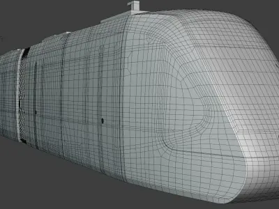 Utsunomiya tram HU300 exterior 3D model