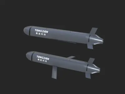 TS20 TS-20 Stealth cruise missile Patrol missile Low-poly 3D model