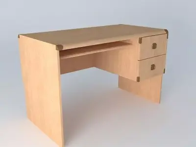Indiana Red Pine Desk 3D model