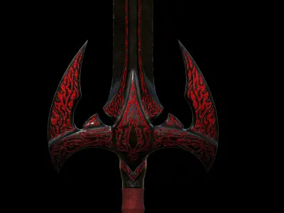 Dark Fantasy Sword Low-poly 3D model purchase