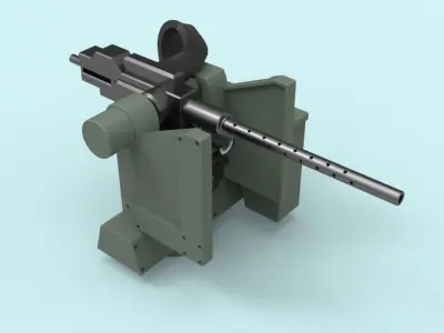 Machine gun 3 3D model