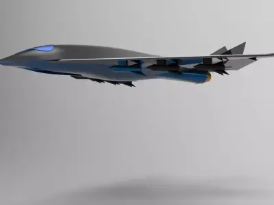 fighter war plane 3d 3ds rhino obj 3D model
