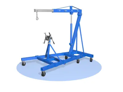 Hydraulic folding crane  3D model