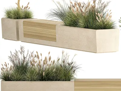 Bushes For Landscaping And Urban Environments 1140 3D model