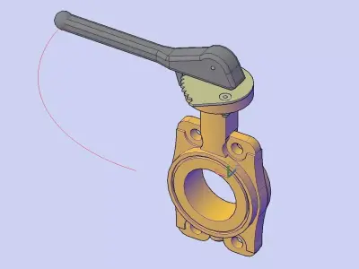 Butterfly Valve EUROVALVE DN65 DN250 3D model