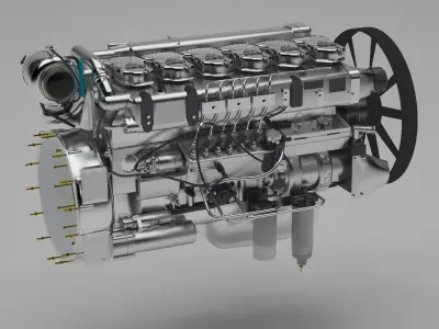 Engine diesel 3D model