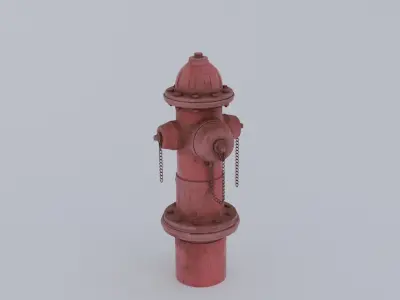 Fire hydrant Low-poly 3D model get