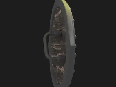 Medieval wooden Shield 3D model  Low-poly 3D model