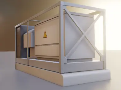 Power Storage Container Control Module 1 Low-poly 3D model