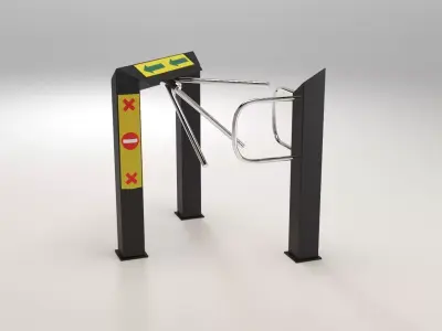 Security Gate Low-poly 3D model