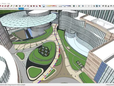 Sketchup Residential Complex A10 3D model