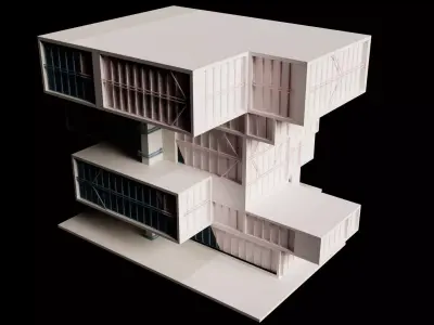 The Office building modern 3D architectural model 3D model