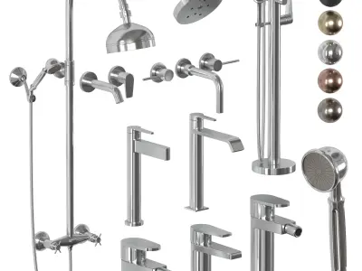 faucet and shower saona 05 3D model