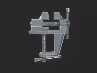 Bench Vise 3D Model Low-poly 3D model