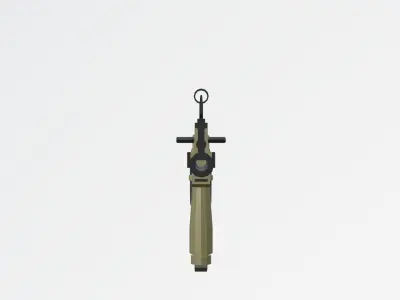 SCAR H low poly automatic rifle Low-poly 3D model