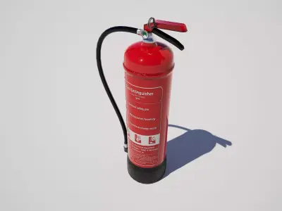  Fire Extinguisher Low-poly 3D model