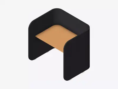 Booth - Simplicity - Type 1 - Small Low-poly 3D model