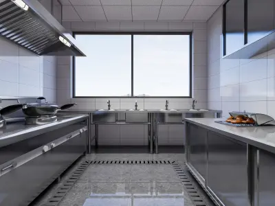 Commercial Kitchen 7 3D model purchase