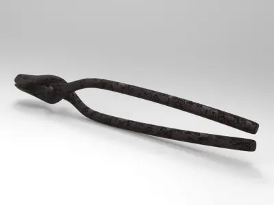 Blacksmith tongs Low-poly 3D model purchase