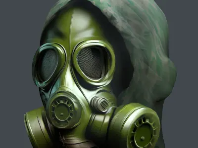 Helmet 3d model military combat Military Low-poly Low-poly 3D model 23