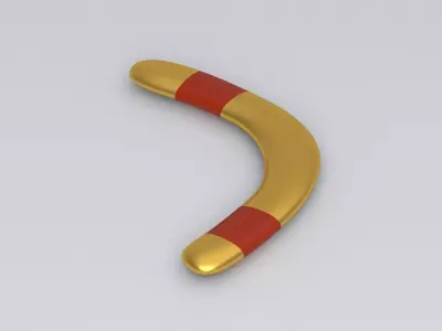 Boomerang gold 3D model